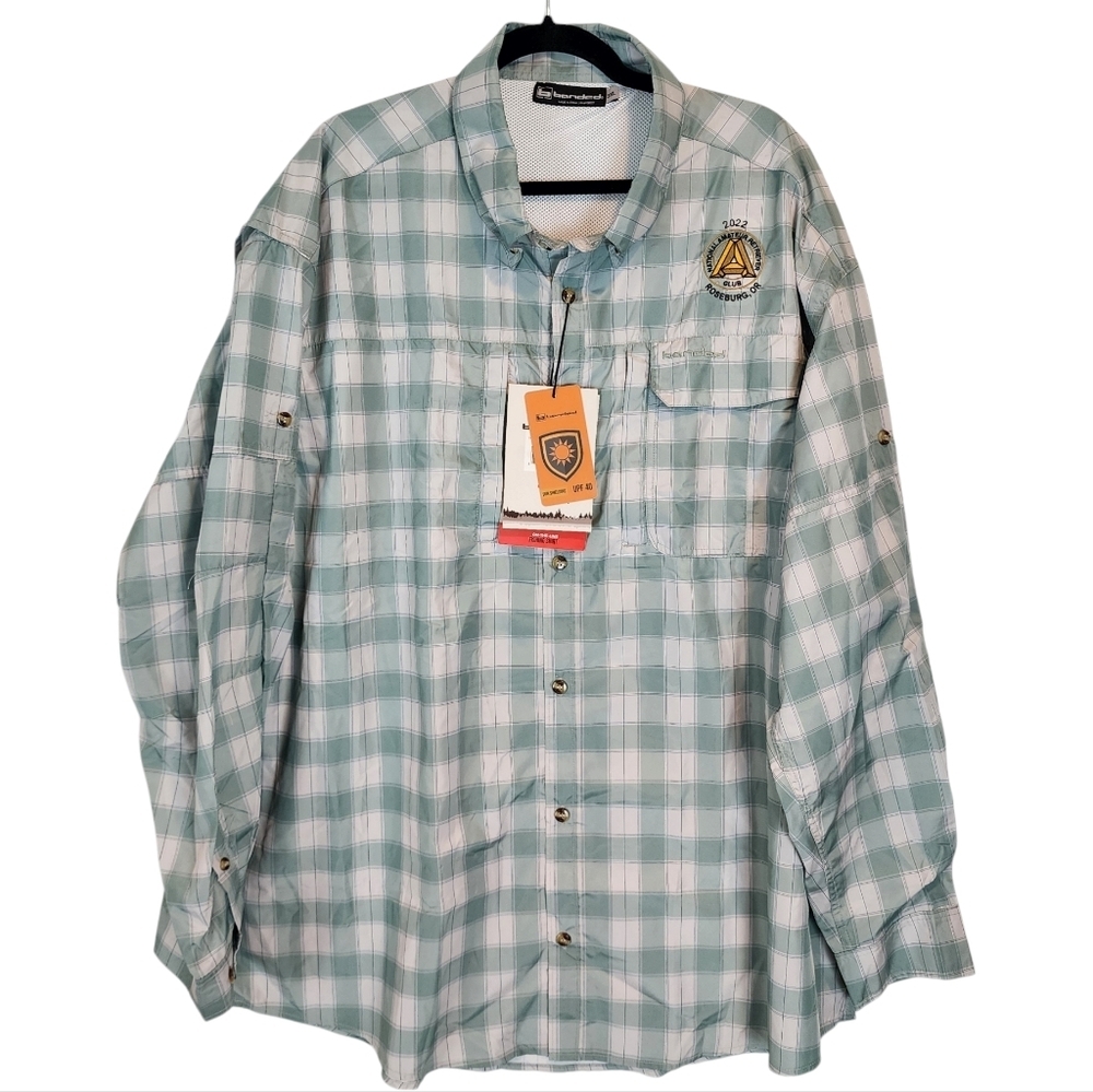 Banded NEW On-the-Line Performance Fishing Shirt Roll Tab‎ Sleeves Vented sz 3XL